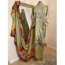 3pcs Embroidered Lawn Suit SIZE 54 (CA305A)