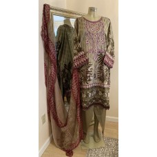 3pcs Embroidered Lawn Suit SIZE 56 (CA313A)