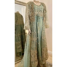 Gown with Jacket, Lehengha and Net Dupatta SIZE 48 (CA165A)